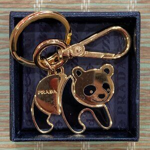 Prada Panda Gold Keychain w/ Box
